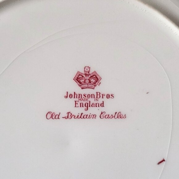 Vintage Johnson Bros Old Britain Castles Pink Dinner Plate *Crazing - Picture 6 of 7